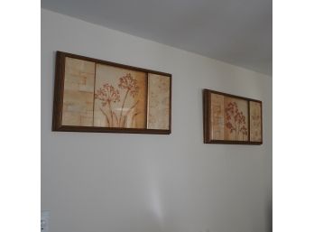 Set Of Two Wooden Framed Sketches Of Nature