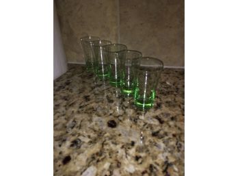 Green Tint Glass Shots