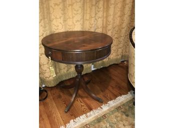 Drum Table With Draw