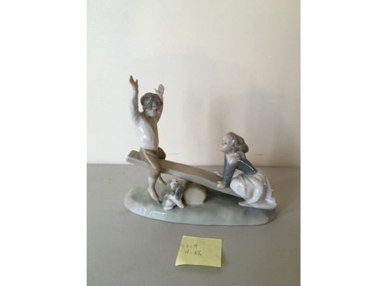 Kids Playing Large Lladro Made In Spain