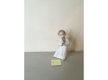Small Boy Play Flute Lladro Made In Spain