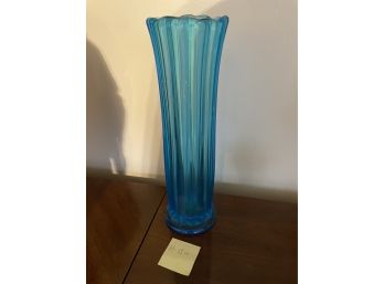 Tall Mid Century Glass Blue
