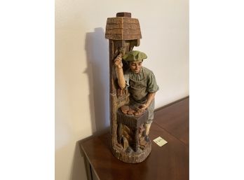 Wood Carving Man Statue