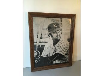 Yankee Player Poster Framed