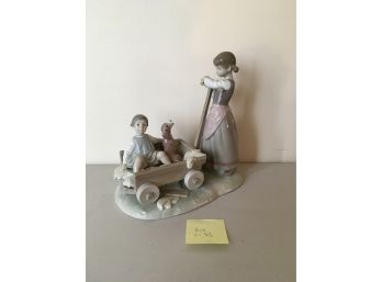 Playing In Wagon Lladro Made In Spain