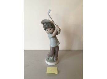 Boy Playing Golf Lladro Made In Spain