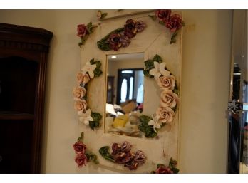 WALL MIRROR WITH  FLOWERS