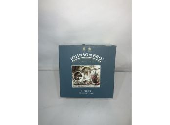 NEW IN BOX JOHNSON BROS FRIENDLY VILLAGE 5 PIECE PLACE SETTING