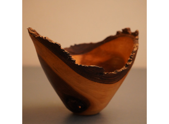 Wooden Bowl Sculpture SIGNED 7-01