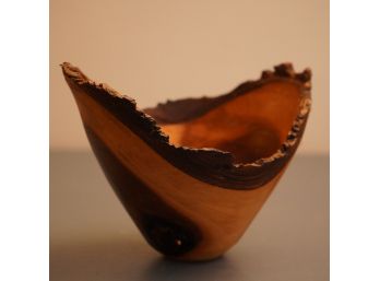 Wooden Bowl Sculpture SIGNED 7-01