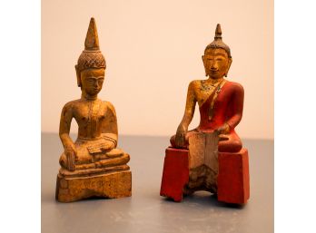 TWO THAI FIGURES OF BUDDHA
