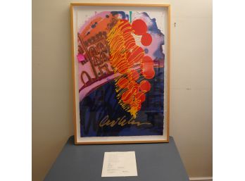 CHIHULY OVER VENICE, 1999 BY CHIHULY DALE, LITHOGRAPH WITH HAND COLORING 36 X 24.5 INCHES