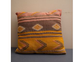Yellow Patterned Pillow