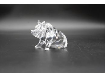 Glass Pig Paperweight Duam