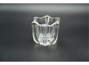 SMALL GLASS CANDLE HOLDER