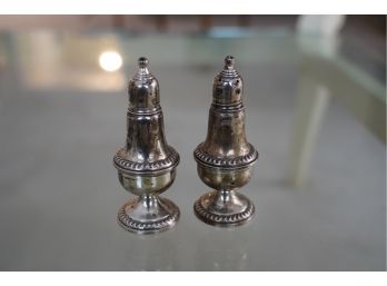 WEIGHTED STERLING SALT AND PEPPER SHAKERS