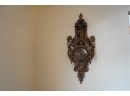 ANTIQUE Brass Wall Clock With Key