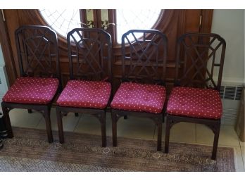 LOT OF 4 ANTIQUE WOOD CHAIRS