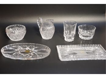 LOT OF 6 ASSORTED GLASS