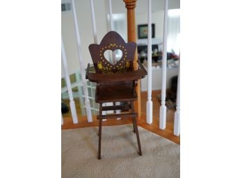 ANTIQUE WOOD DOLL CHAIR