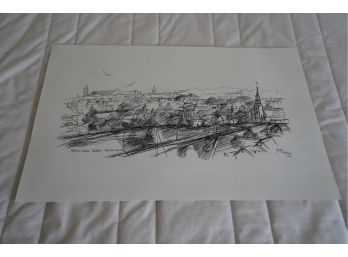 PRINT PAPER QUEEN ANNE SQUARE SIGNED BY JOSEPH MATOSE, 2005