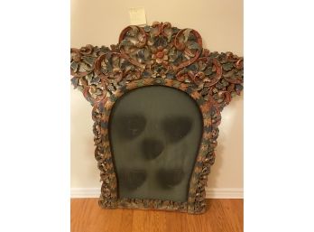 WOOD CURVED ANTIQUE MIRROR FRAME