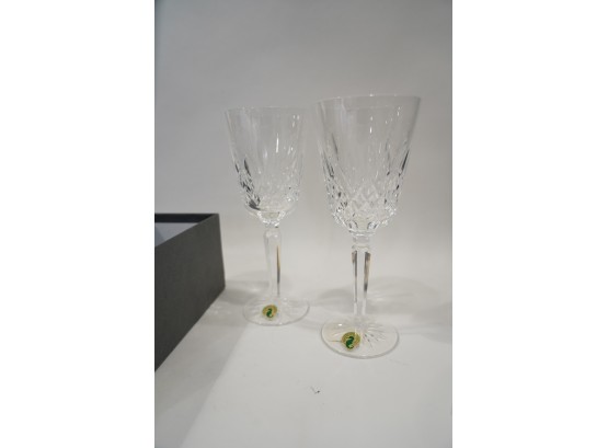 Lot Of 2 With Box WATERFORD CRYSTAL GLASSES
