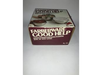 FARBERWARE GOOD HELP BOWL SET WITH COVERS