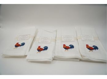 LOT OF 4 HOTEL EMBROIDERED NAPKINS