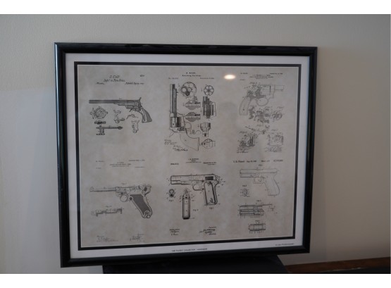 THE PATENT COLLECTION HANDGUNS, 19X24IN  PRINT