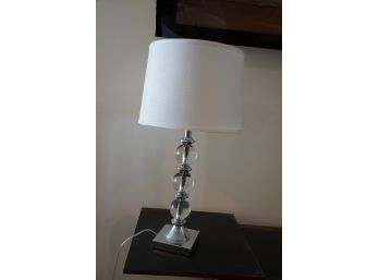 METAL LAMP WITH CIRCLE DESIGNS, 21 INCHES HEIGHT