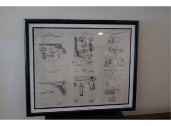 THE PATENT COLLECTION HANDGUNS, 19X24IN  PRINT