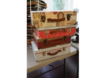 LOT OF 4 CHRISTMAS BOXES, EMPTY