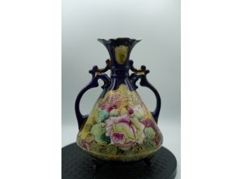 PORCELAIN HAND PAINTED VASE,  6IN HEIGHT