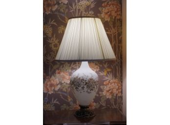 VINTAGE WHITE LAMP, 28 INCHES