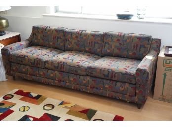 BEAUTIFUL MULTI COLOR DESIGN VINTAGE SOFA WITH PULL OUT METAL SPRING FRAME