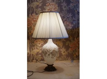VINTAGE WHITE LAMP, 28 INCHES