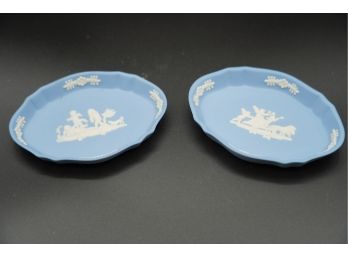 LOT OF 2 WEDGWOOD SMALL PLATES 3IN  WIDE