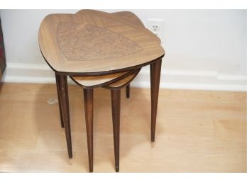 MID-CENTURY STACKING SIDE END TABLES