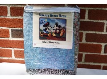TAPESTRY WOVEN THROW, WALT DISNEY WORLD, 60X50 INCHES