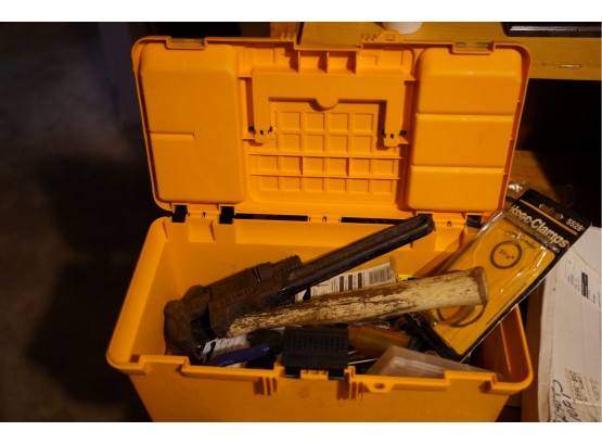 YELLOW TOOL BOX WITH TOOLS