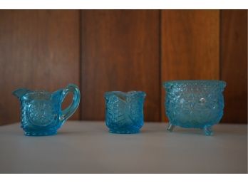 LOT OF BLUE GLASS