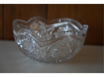 CUT TO CLEAR CRYSTAL BOWL, 4IN HEIGHT