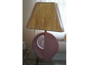 ROUND SHAPE 1980S PINK VINTAGE LAMP, 32 INCHES
