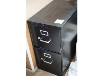 TWO DRAWERS BLACK FILE CABINET