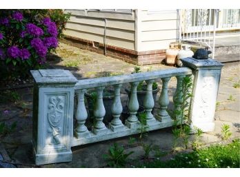 VINTAGE OUTDOOR CEMENT FENCE STYLE, HEAVY!