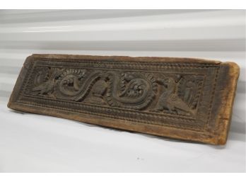Asian Wood Hand Carved Art Wall Hanging