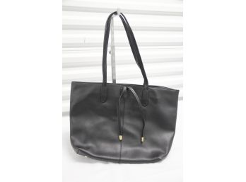 Ralph Lauren Black Leather Handbag Tote