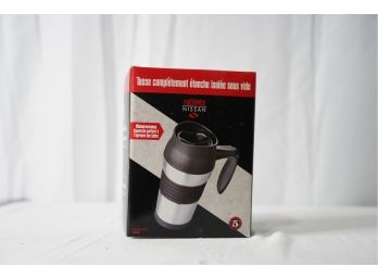 NEW NISSAN THERMOS VACUUM INSULATED TOTALLY LEAK PROOF MUG