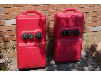LOT OF 2 GAS CONTAINERS FOR BOATING